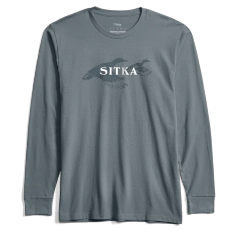 Load image into Gallery viewer, Sitka Rising Teal Long Sleeve Tee - Bluestone
