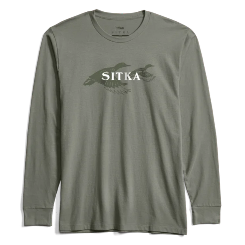 Load image into Gallery viewer, Sitka Rising Teal Long Sleeve Tee - Herb Green
