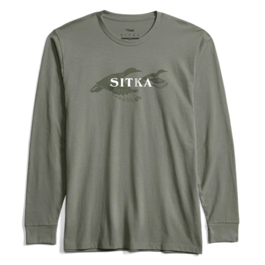 Sitka Rising Teal Long Sleeve Tee - Herb Green