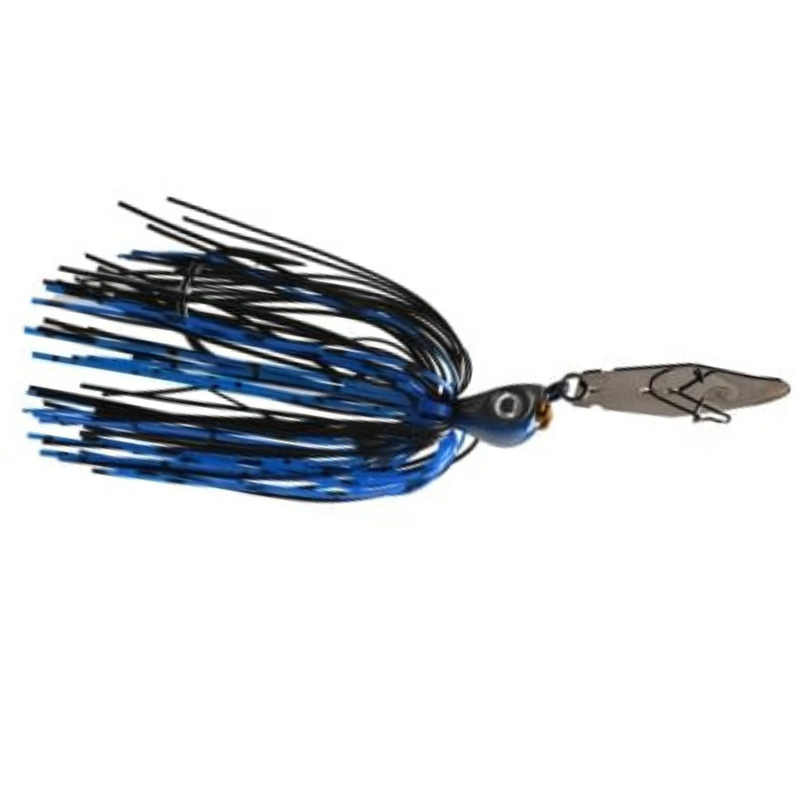 Load image into Gallery viewer, 1st Gen Fishing Copperhead Bladed Jig - Black and Blue
