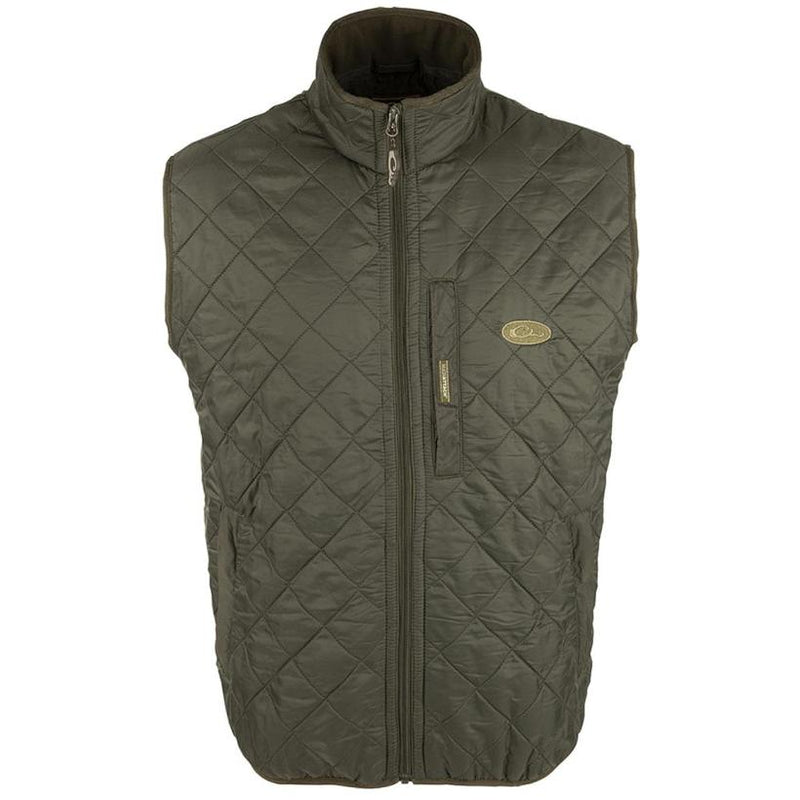 Load image into Gallery viewer, Drake Delta Quilted Fleece Lined Vest - Olive
