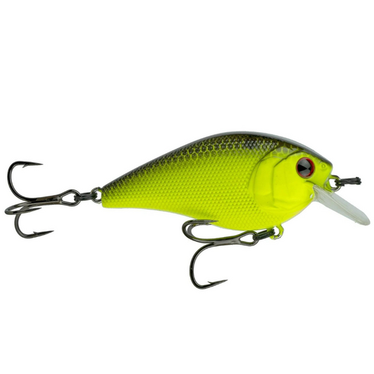 6th Sense Crush 100X Square Bill Crankbait - Chartreuse Black Back