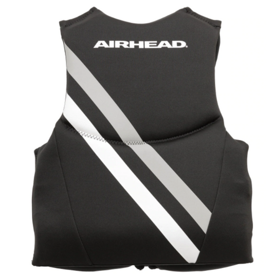 Airhead Neolite Orca Life Vest - Black with Grey and White Stripes - Back View