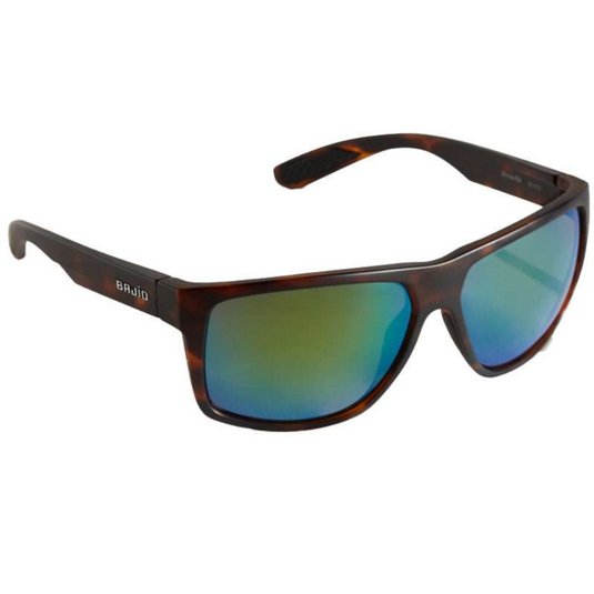 Bajio Boneville Sunglasses - Dark Tortoise Matte Frames with Green Plastic Lens