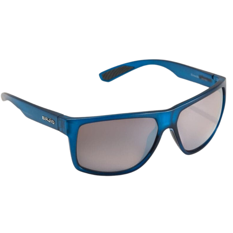 Load image into Gallery viewer, Bajio Boneville Sunglasses - Matte Blue Vin Frames with Silver Plastic Lens
