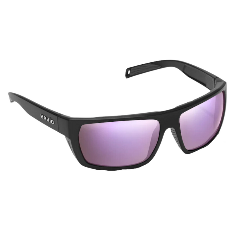 Load image into Gallery viewer, Bajio Palometa Sunglasses - Black Matte Frames with Rose Mirror Lens
