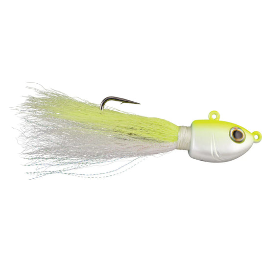 Berkley Fusion 19 Bucktail Jigs - White Chartreuse