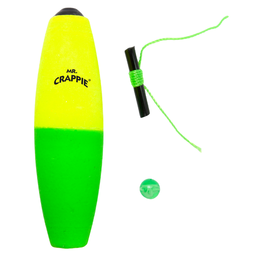 Betts Mr. Crappie Slippers Bobber - Yellow and Green