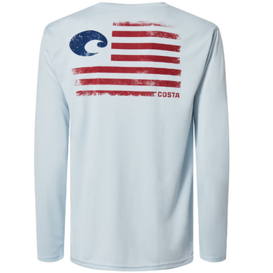 Costa Tech Pride Long Sleeve T-Shirt - Artic Blue - Back