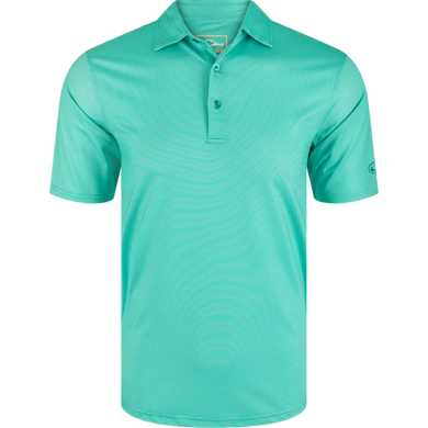 Drake Performance Chalk Striped Polo Shirt - Ceramic Teal