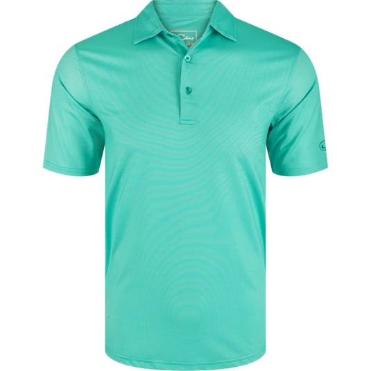 Drake Performance Chalk Striped Polo Shirt - Ceramic Teal