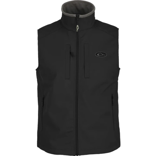 Drake Windproof Soft Shell Vest - Caviar Black