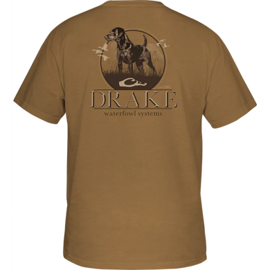 Drake Standing Black Lab T-Shirt - Medal Bronze Heather - Back