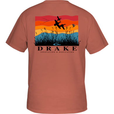 Drake Flyway Sunrise Cotton T-Shirt - Terra Cotta