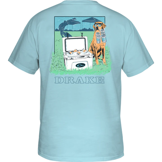 Drake Tailgate Cooler Cotton T-Shirt - Cameo Blue