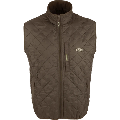 Drake Delta Quilted Fleece Lined Vest - Earth