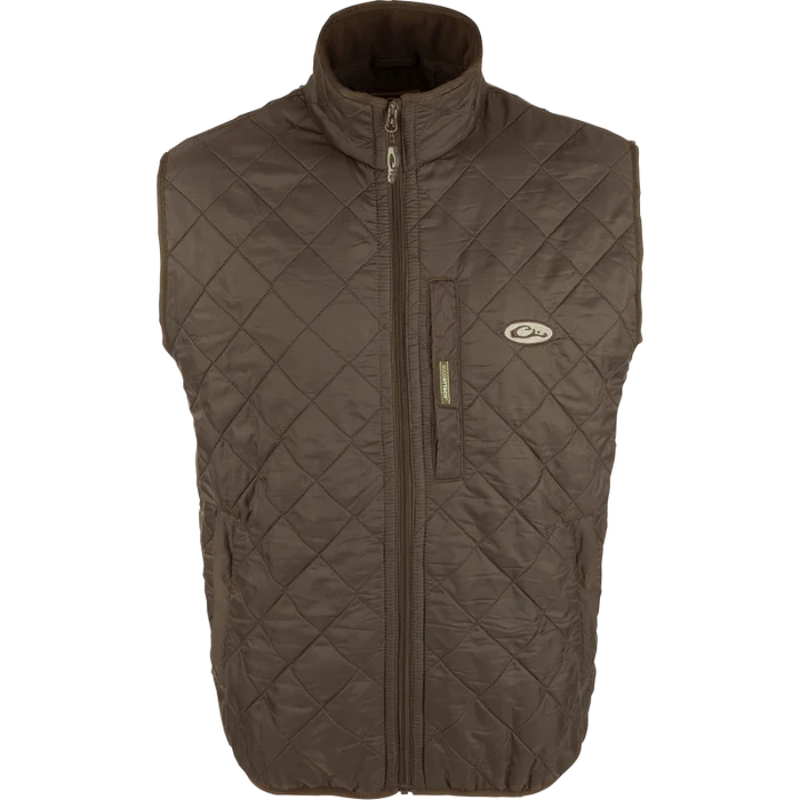 Load image into Gallery viewer, Drake Delta Quilted Fleece Lined Vest - Earth
