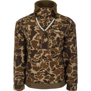 Drake Waterfowl MST Waterfowl Fleece-Lined 1/4 Zip 2.0 Jackets - Old School Camo