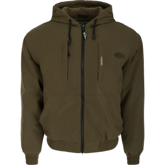 Drake MST Waterproof Full Zip Jacket w/ Hood - Green Timber