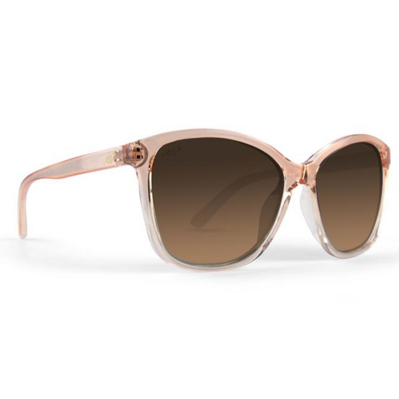 Load image into Gallery viewer, Epoch Elizabeth Sunglasses - Peach Frames with Polarized Brown Gradient Lens
