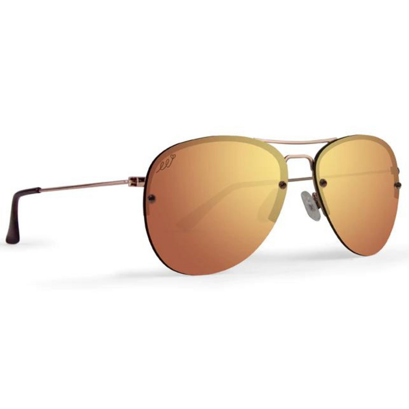 Load image into Gallery viewer, Epoch Emerson Sunglasses - Rose Gold Frames with Polarized Brown Lens
