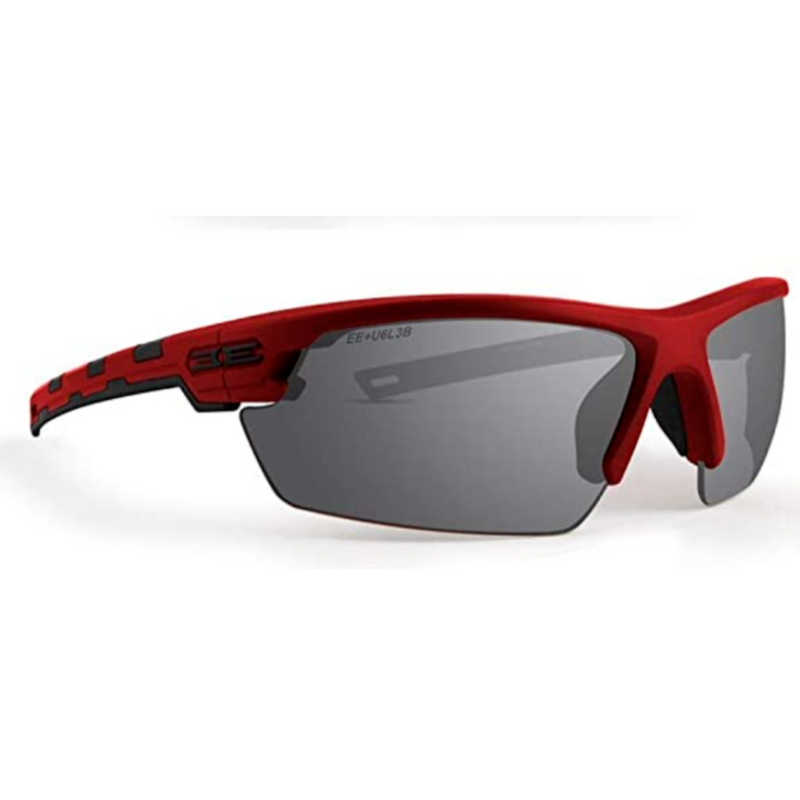 Load image into Gallery viewer, Epoch Link Sunglasses - Red and Black Frames with Smoke Lens
