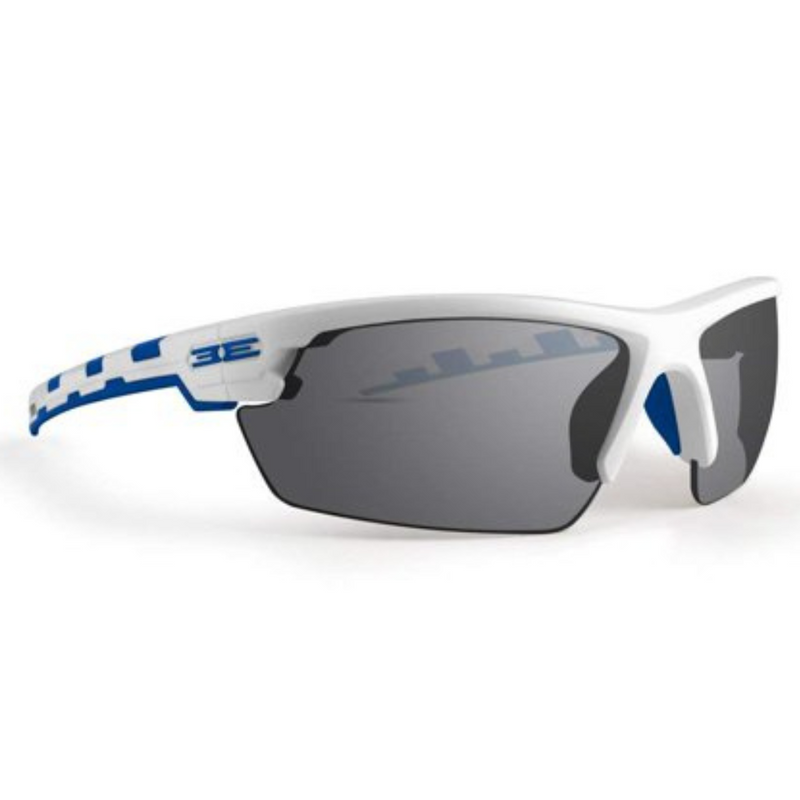 Load image into Gallery viewer, Epoch Link Sunglasses - White and Blue Frames with Smoke Lens
