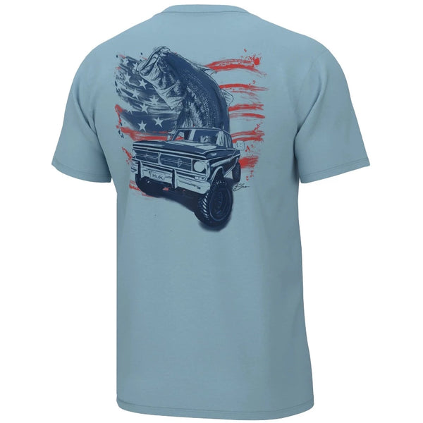 Huk Fishing KC Truck Bucket Tee for Men in White