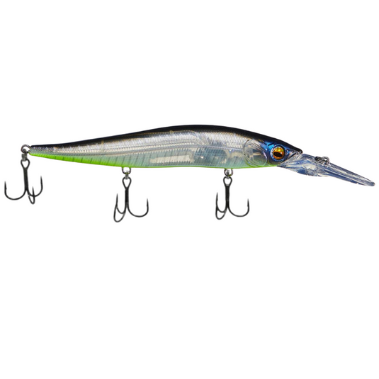 Head Hunter HH Minnow Suspending Jerkbaits -Herring Bone Chartreuse