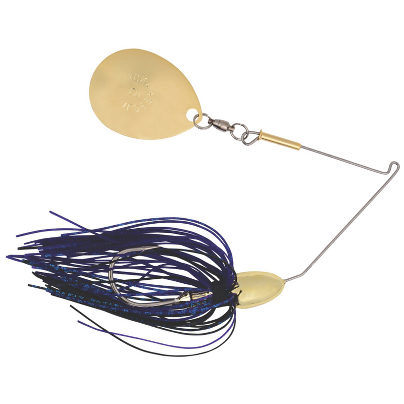 Load image into Gallery viewer, Hildebrant Go Getter Spinnerbait - Gold with Bruiser Skirt
