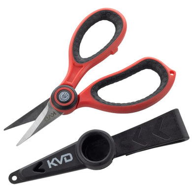 KVD Stainless Steel Precision Braid Scissors - Red