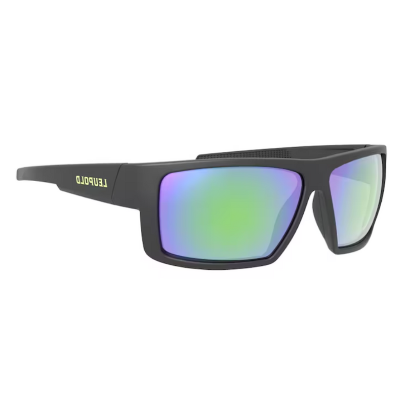 Load image into Gallery viewer, Leupold Switchback Eyewear - Matte Black Frames and Emerald Mirror Polarized Lens
