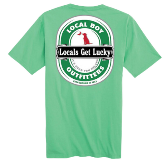 Local Boy Outfitters Locals Get Lucky T-Shirt - Clover Green