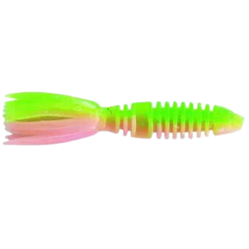 Load image into Gallery viewer, Luck E Strike Skirted Minna Crappie Baits - Electric Chicken
