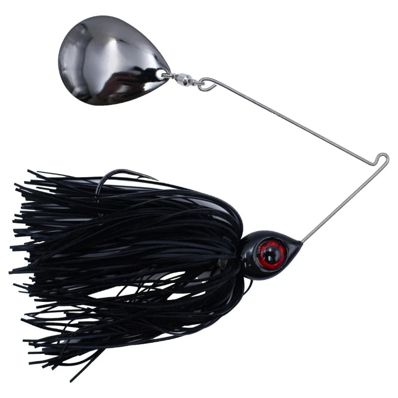 Load image into Gallery viewer, Head Hunter Nasty Knight 50/50 Colorado Spinnerbait - Black Knight/Black
