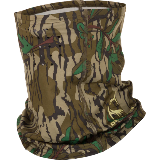 Drake Performance Stretch-Fit Half Mask - Mossy Oak Greenleaf