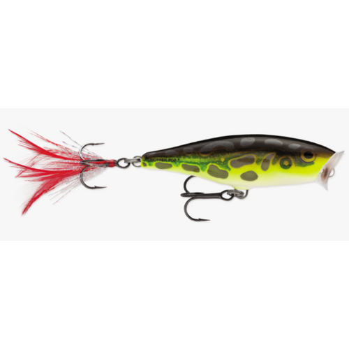 Rapala Skitter Pop 5 Topwater Baits - Lime Frog