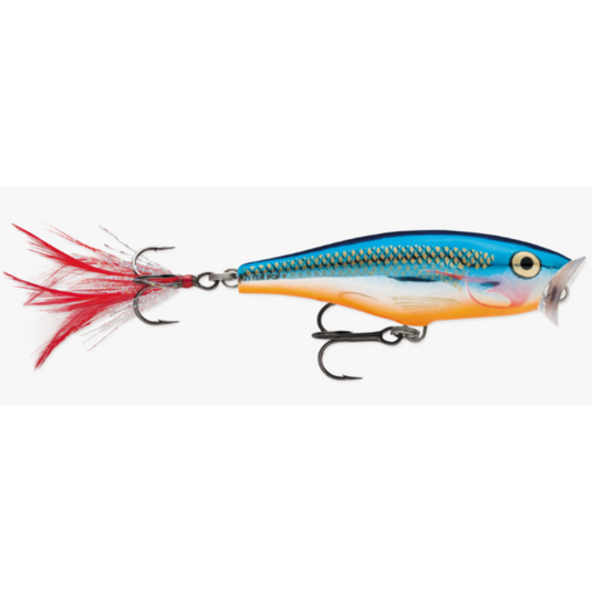 Rapala Skitter Pop 5 Topwater Baits - Silver Blue