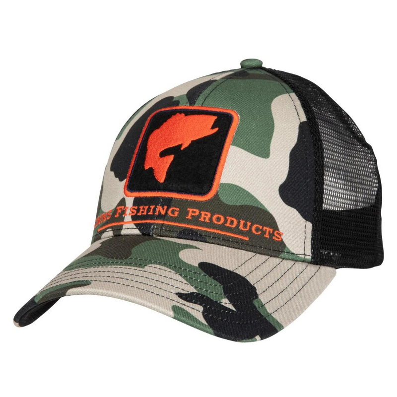 Load image into Gallery viewer, Simms Bass Icon Trucker Hat - Woodland Camo
