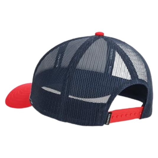 Simms Double Haul Icon Trucker Hat - Bass Americana  - Back View Angel