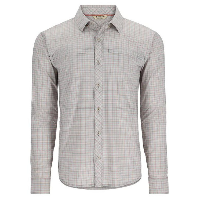 Load image into Gallery viewer, Simms Mens Stone Cold LS Button Up Shirt - Sky Morada Plaid
