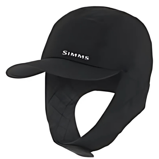 Simms Exstream Cap - Flaps Down - Black