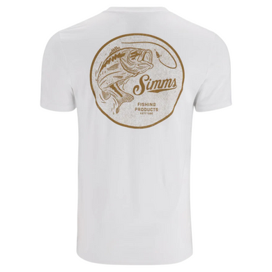 Simms Men's Nostalgic Bass T-Shirt - White