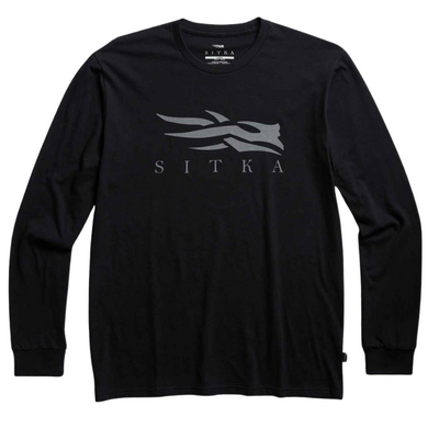 Sitka Icon Long Sleeve Crewneck T-Shirt - Black