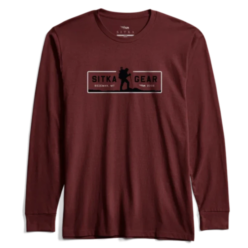 Load image into Gallery viewer, Sitka Trek Long Sleeve T-Shirts - Dark Red
