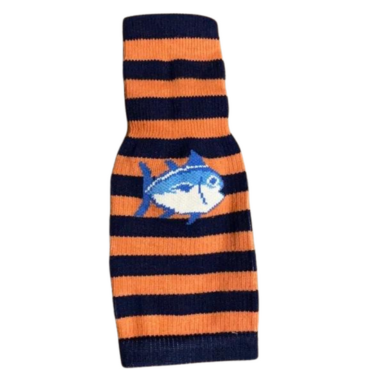 Southern Tide Bottle Sock - Orange and Navy