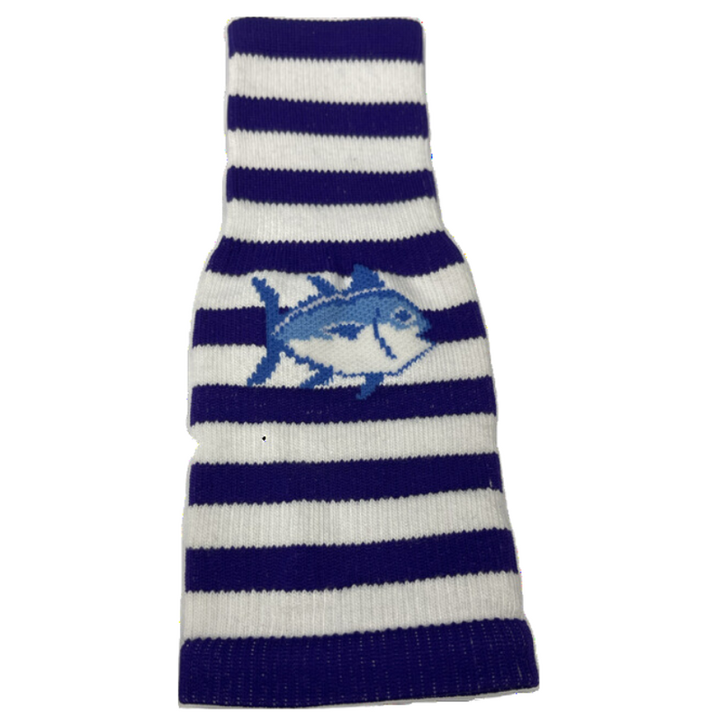 Load image into Gallery viewer, Southern Tide Bottle Sock - Purple and White
