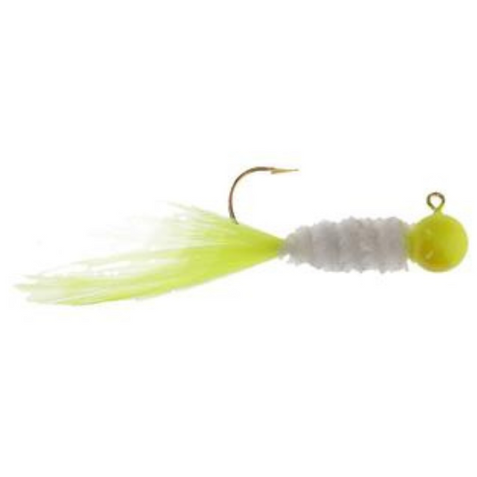 Strike King Mr. Crappie Slab Daddy Live Hair Jig - Refrigerator White