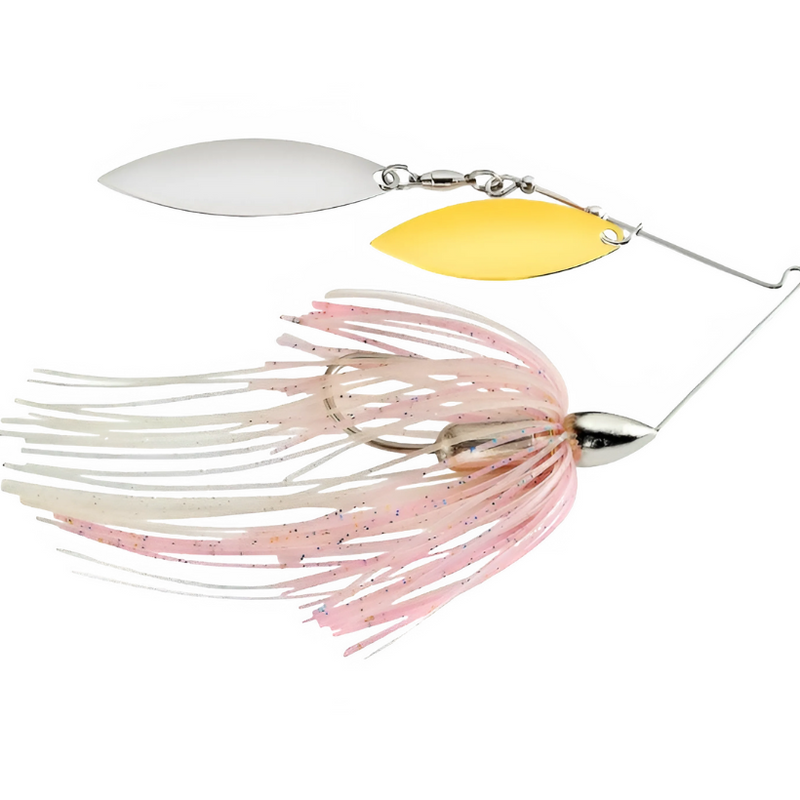 Load image into Gallery viewer, War Eagle Double Willow Spinnerbaits - Cotton Candy Silver
