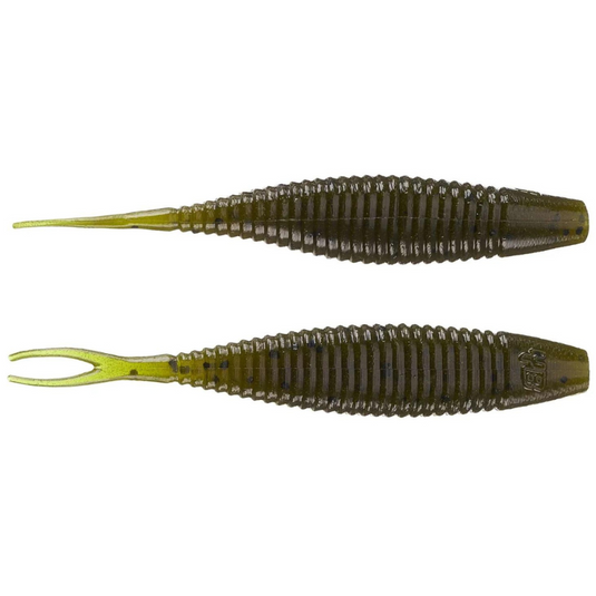 Yamamoto Scope Shad Swimbaits - Green Pumpkin and Black Flake